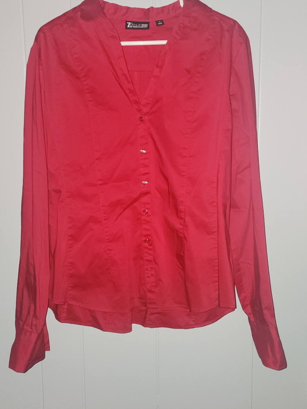 New York & Company Coral Button-Down Blouse